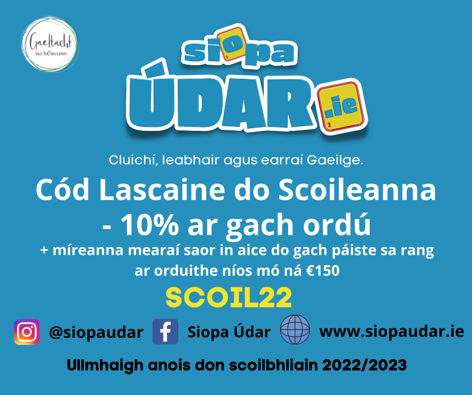 Siopa Údar.ie – Discount Code for Schools